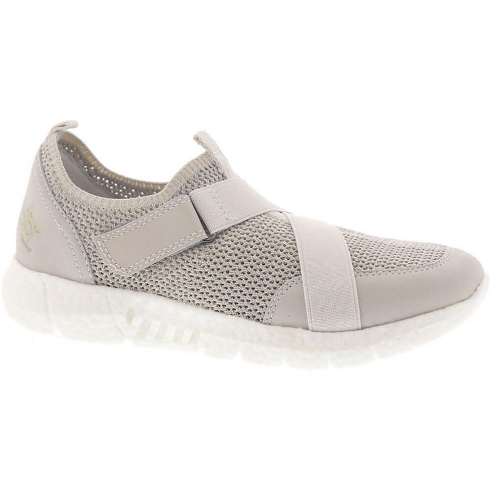 OTBT Womens Vicky  Gray Leather Lifestyle Trainers Slip-On Sneakers Shoes NWT